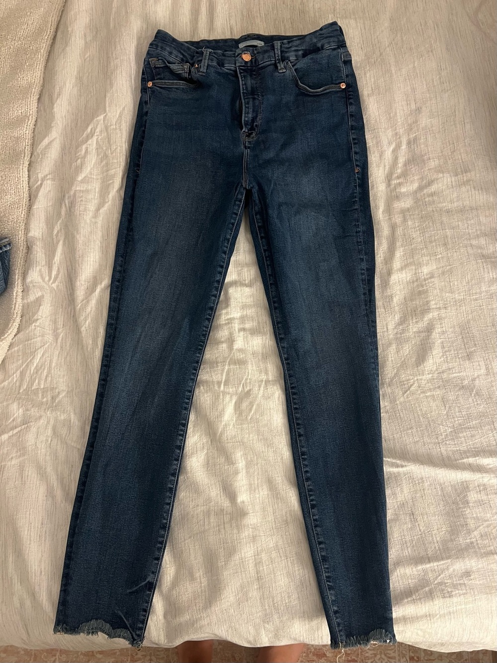 Good American Dark Blue Skinny High-Rise Jeans